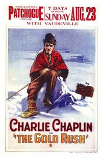 The Gold Rush Movie Poster Print featuring Charlie Chaplin's classic film.