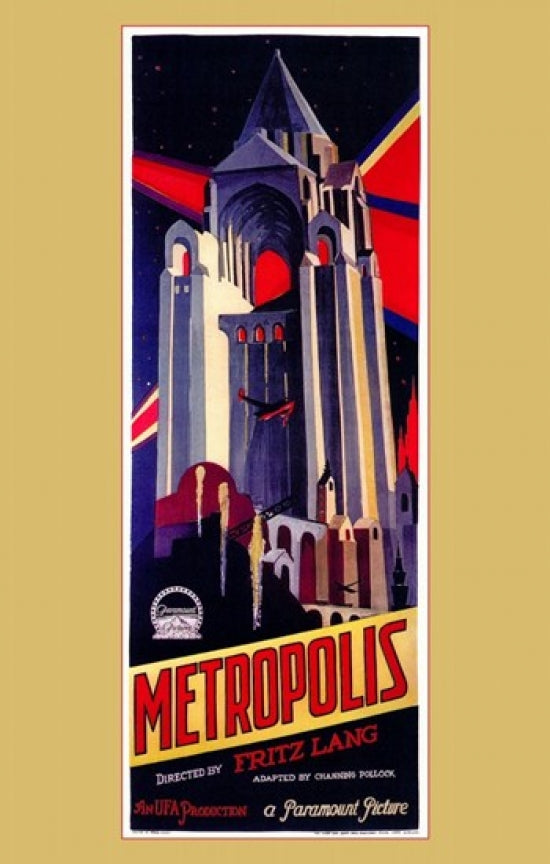 Metropolis Movie Poster Print showcasing classic sci-fi artwork.