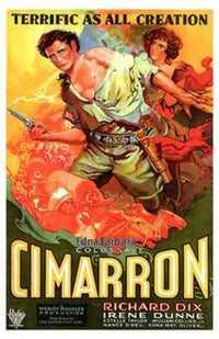 Cimarron Movie Poster Print showcasing classic Americana aesthetics.