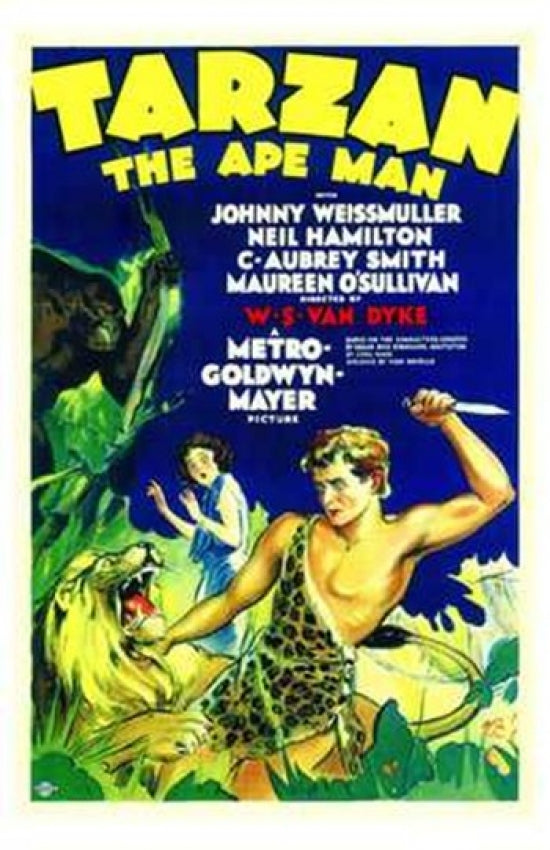 Tarzan the Ape Man Style A Movie Poster showcasing classic film artwork.