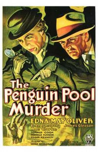 The Penguin Pool Murder movie poster print, vintage film art.
