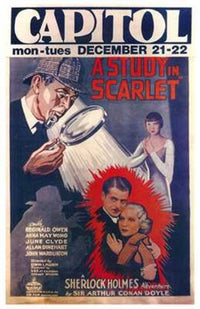 A Study in Scarlet Movie Poster Print featuring cinematic imagery.