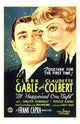 It Happened One Night Movie Poster Print featuring classic film artwork.