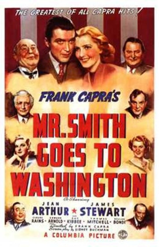 Mr. Smith Goes to Washington Movie Poster Print showcasing classic cinema.