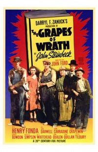 The Grapes of Wrath Movie Poster Print showcasing classic film art.