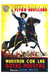 They Died with Their Boots on Movie Poster Print showcasing vintage cinema art.
