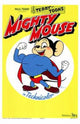 Mighty Mouse Movie Poster Print featuring classic animation character.