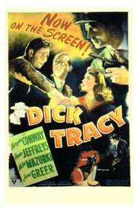 Dick Tracy Detective Movie Poster Print showcasing classic comic book art.