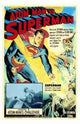 Atom Man Vs Superman Movie Poster Print featuring classic comic book heroes.