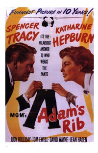 Adam's Rib Movie Poster Print showcasing classic cinema art.