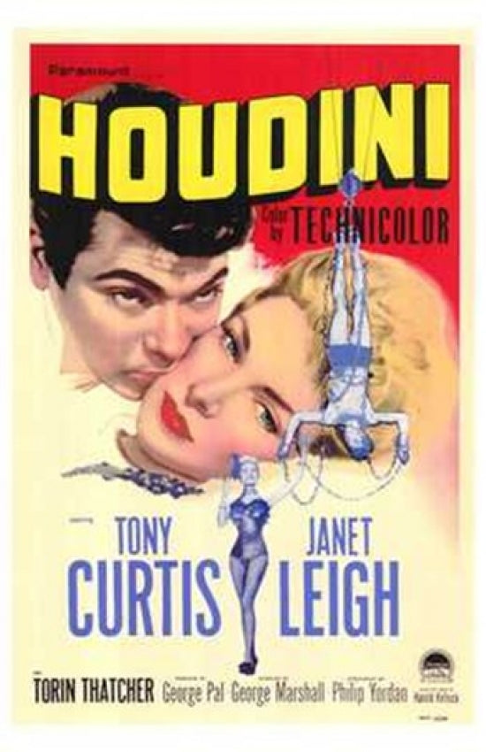 Houdini Movie Poster Print showcasing classic magic and illusion.