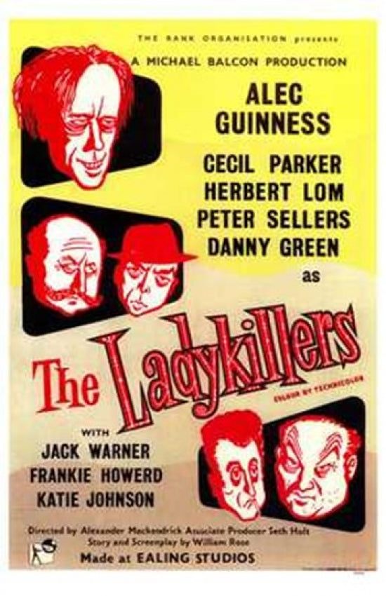 Ladykillers Movie Poster Print featuring dark humor and crime themes.