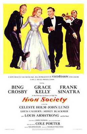 High Society Movie Poster Print showcasing classic film elegance.