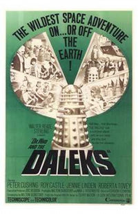 Doctor Who and the Daleks Movie Poster Print showcasing iconic sci-fi artwork.