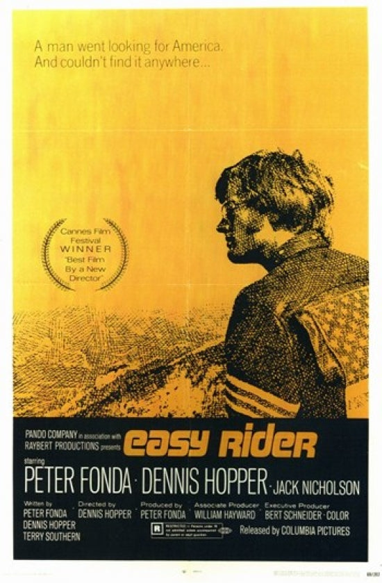 Easy Rider Movie Poster Print featuring iconic imagery from the classic film.