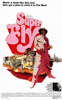 Superfly Movie Poster Print featuring vibrant colors and dynamic imagery.