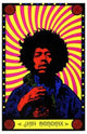 Jimi Hendrix movie poster print showcasing the iconic rock legend.