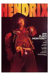 Jimi Plays Monterey Movie Poster Print showcasing Jimi Hendrix at the Monterey Pop Festival.