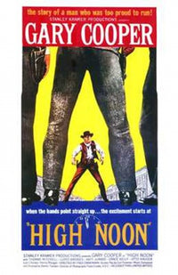 High Noon Movie Poster Print showcasing iconic film standoff scene.