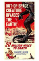 20 Million Miles to Earth Movie Poster Print showcasing classic sci-fi artwork.