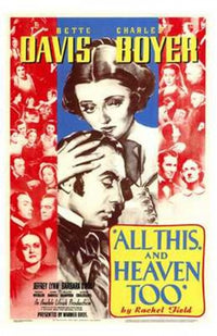 All This and Heaven Too Movie Poster Print showcasing classic film art.