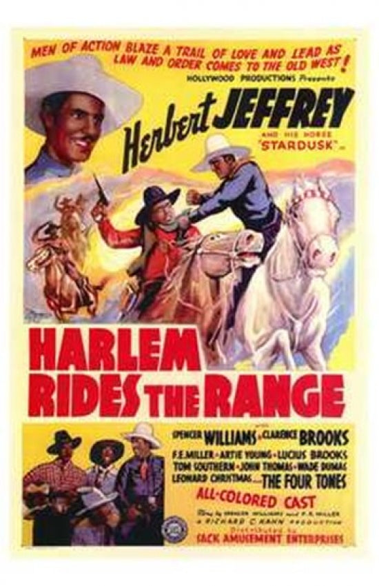 Harlem Rides the Range Movie Poster showcasing classic cinema art.