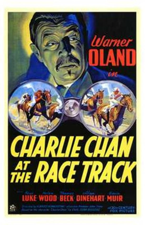 Charlie Chan At the Race Track Movie Poster featuring classic Hollywood theme.
