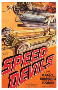 Speed Devils Movie Poster featuring dynamic racing visuals.
