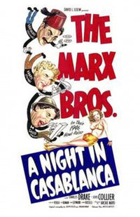 Night in Casablanca Movie Poster Print showcasing classic cinema charm.