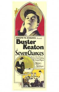 Seven Chances Movie Poster Print showcasing classic film art.