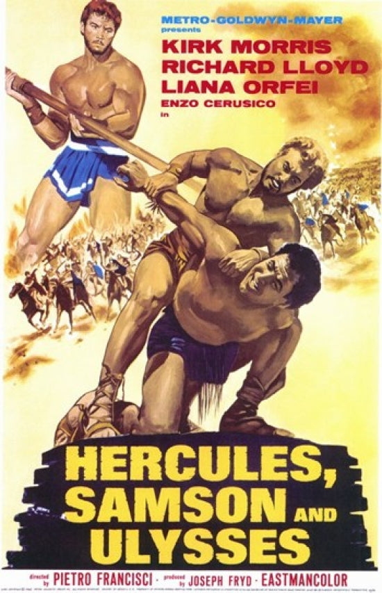 Hercules Samson and Ulysses Movie Poster featuring classic hero characters