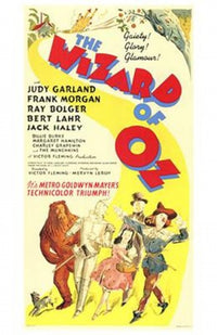 The Wizard of Oz Movie Poster Print featuring Dorothy and friends.