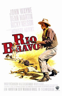 Rio Bravo Movie Poster Print showcasing classic Western film imagery.