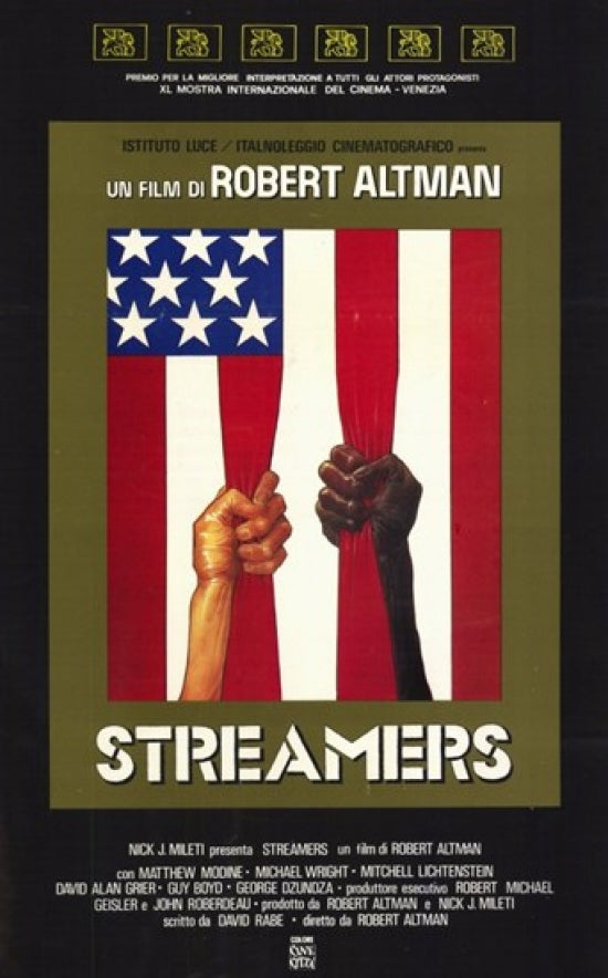 Streamers Movie Poster Print, a vibrant cinematic artwork perfect for home décor.