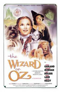 The Wizard of Oz Movie Poster Print featuring Dorothy and friends.