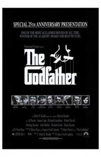 The Godfather Movie Poster Print featuring classic film artwork.