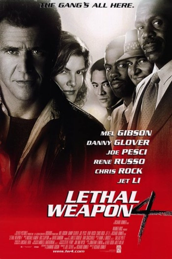 Lethal Weapon 4 Movie Poster Print featuring action-packed scenes
