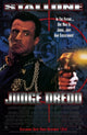 Judge Dredd Movie Poster Print showcasing the iconic character in a futuristic setting.