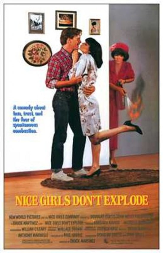 Nice Girls Don't Explode Movie Poster featuring colorful design.