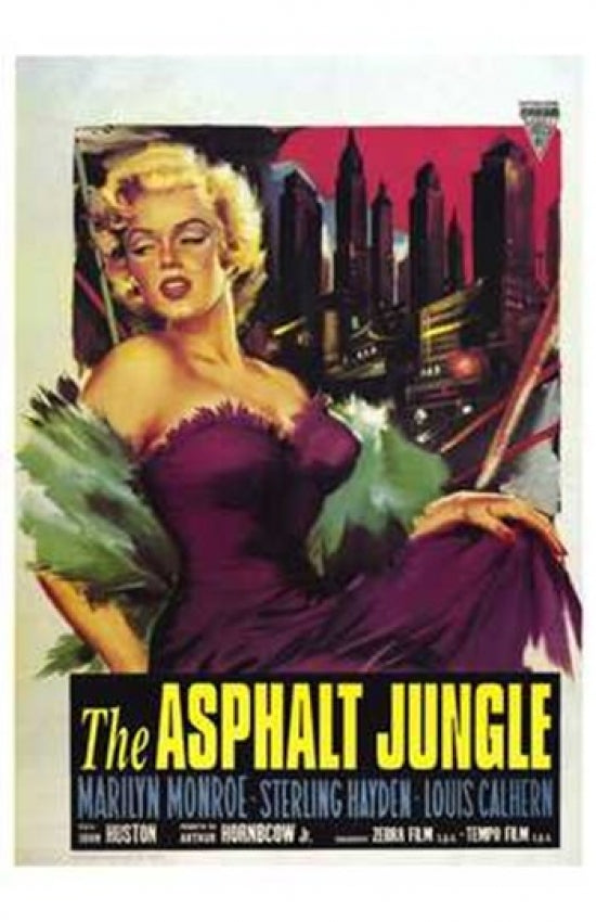 Asphalt Jungle Style A Movie Poster from 1950, vintage film art.