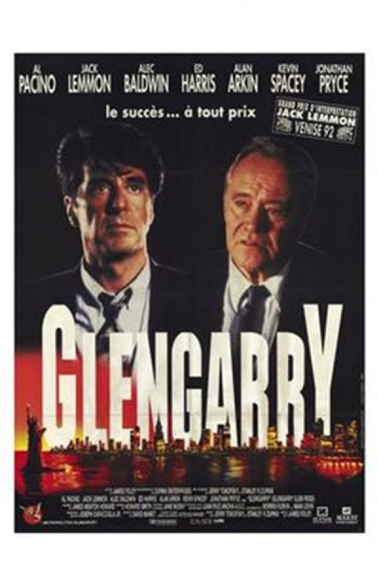 Glengarry Glen Ross Movie Poster Print showcasing iconic film art.