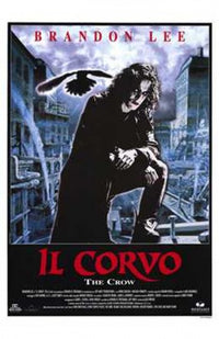 The Crow movie poster print showcasing gothic aesthetics and iconic imagery.