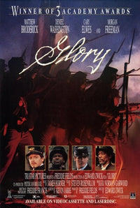 Glory Movie Poster Print showcasing the bravery of the 54th Massachusetts Infantry.