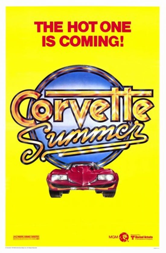 Corvette Summer Movie Poster Print showcasing classic car and film nostalgia.