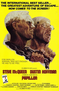 Papillon Movie Poster Print showcasing the iconic film imagery.