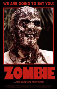 Zombie Movie Poster Print showcasing horror art.