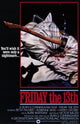 Friday the 13th Movie Poster featuring iconic horror elements