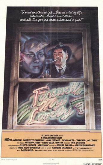 Farewell My Lovely Movie Poster Print showcasing classic film noir design.