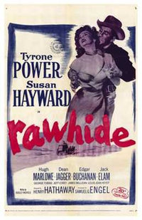 Rawhide Movie Poster Print featuring classic Western imagery.