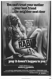 Rabid Movie Poster Print showcasing horror film imagery.